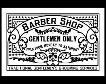 Barbershop Mirror vector template.