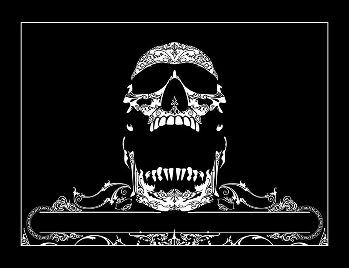 Screaming Skull Vector Template. Etsy