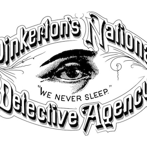 Pinkerton's National Detective Agency. Vector template.