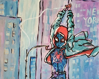 MILES MORALES - Spiderman handpainted canvas