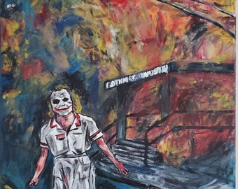 Joker - handpainted canvas