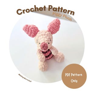 Häkelanleitung für ein rosa Schweinchen – (PDF-Download) Amigurumi-Ferkelchen, Bauernhof-Anleitung für ein Babyschweinchen, Kinderzimmerdeko