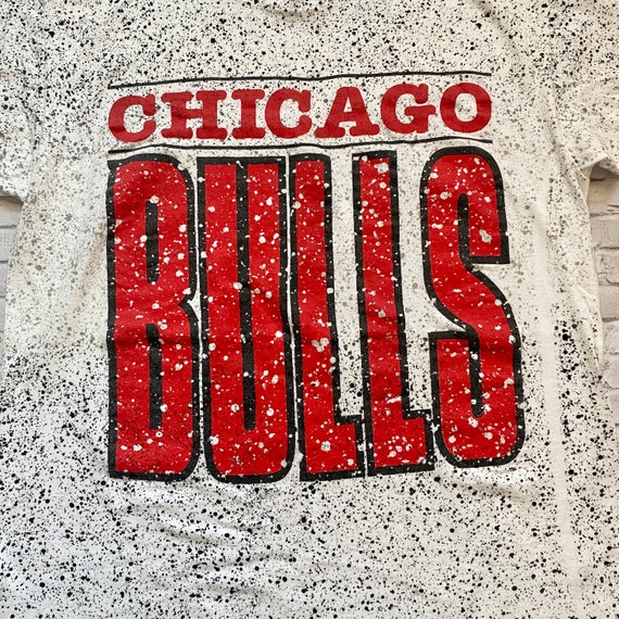 Vintage Chicago Bulls 90s Single Stitch Splatter … - image 2