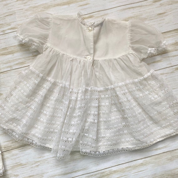 Vintage Maryvel White Christening Dress & Robe - image 3