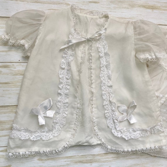 Vintage Maryvel White Christening Dress & Robe - image 6