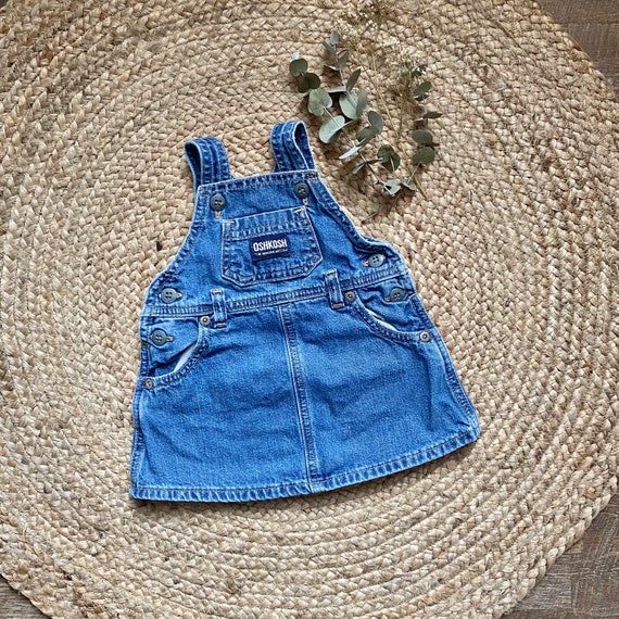 Denim Girls Overalls Dress