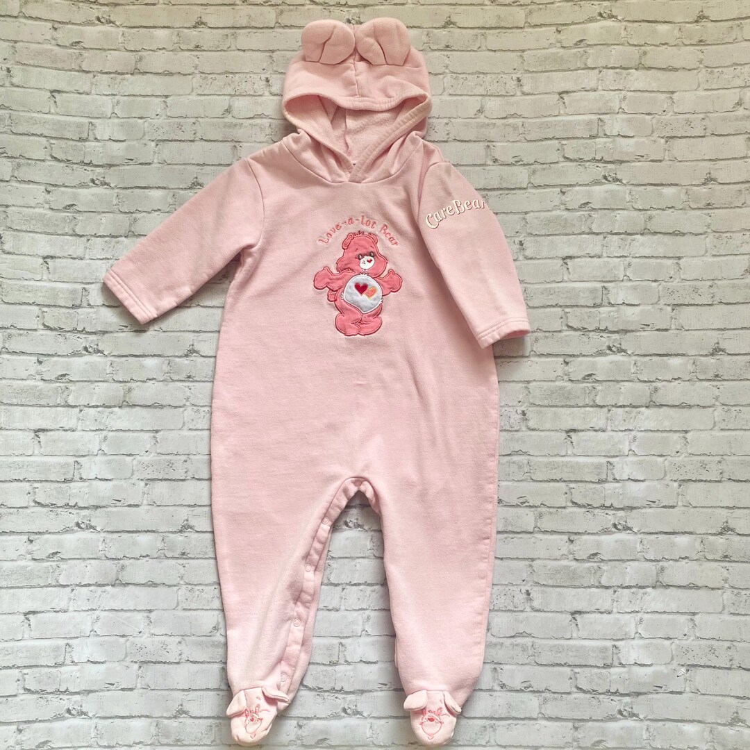 Vintage Care Bears Pink Hooded Onesie Romper Etsy vintage-care-bears-pink-hooded-onesie-romper-etsy