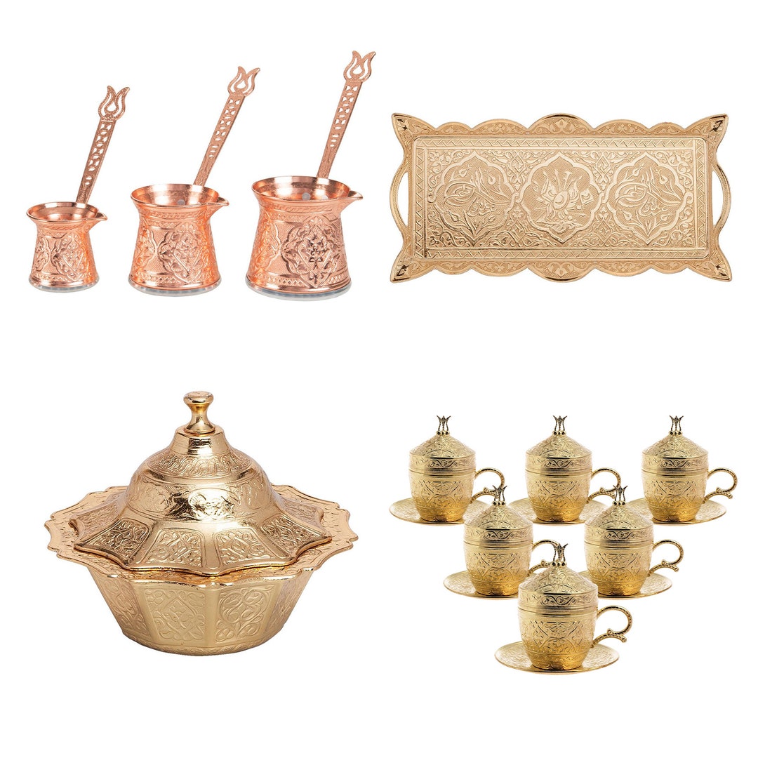 Ottoman Turkish Coffee Set 42 Tray Coffee Pots Sugar Etsy
