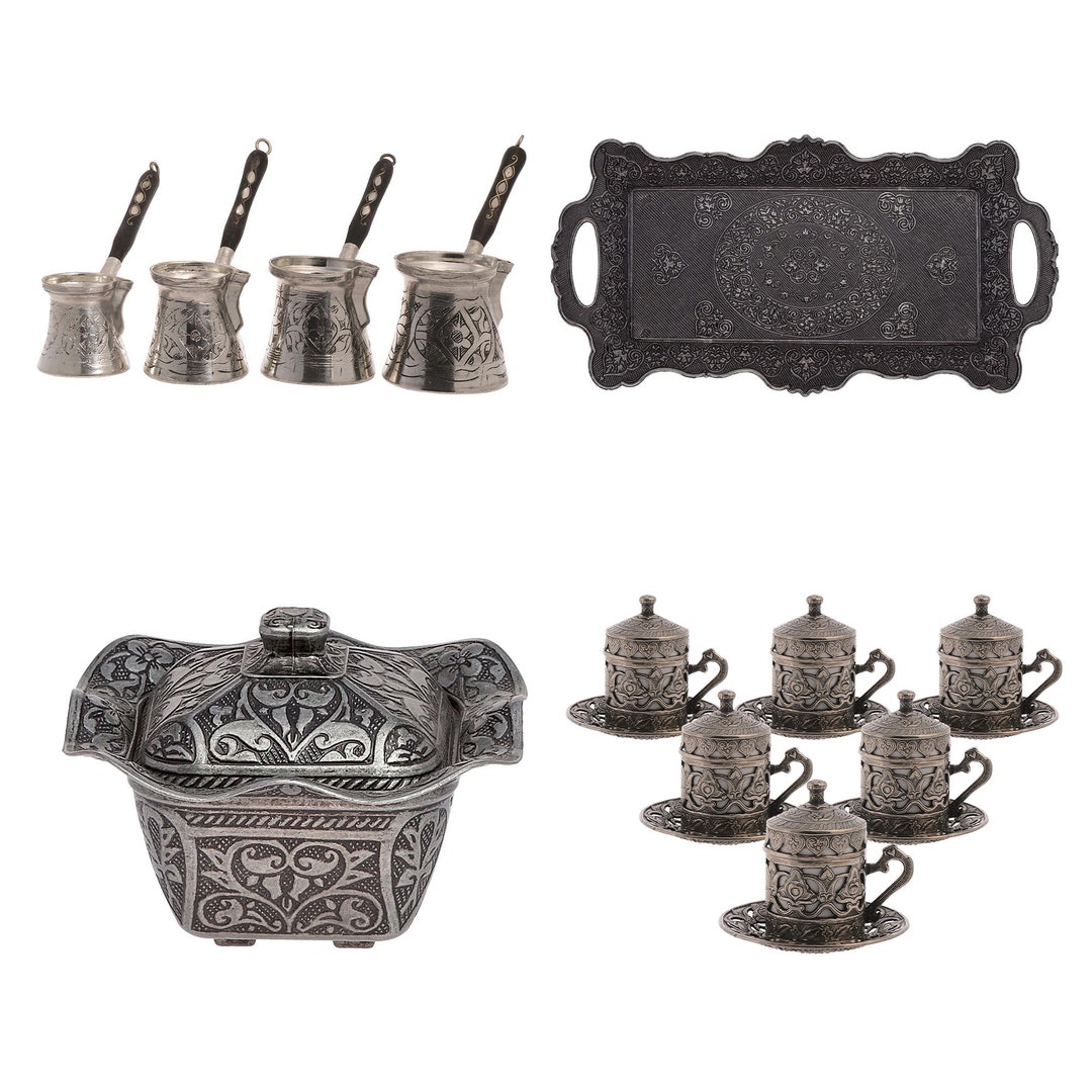 Ottoman Turkish Coffee Set 63 Tray Coffee Pots Sugar Etsy