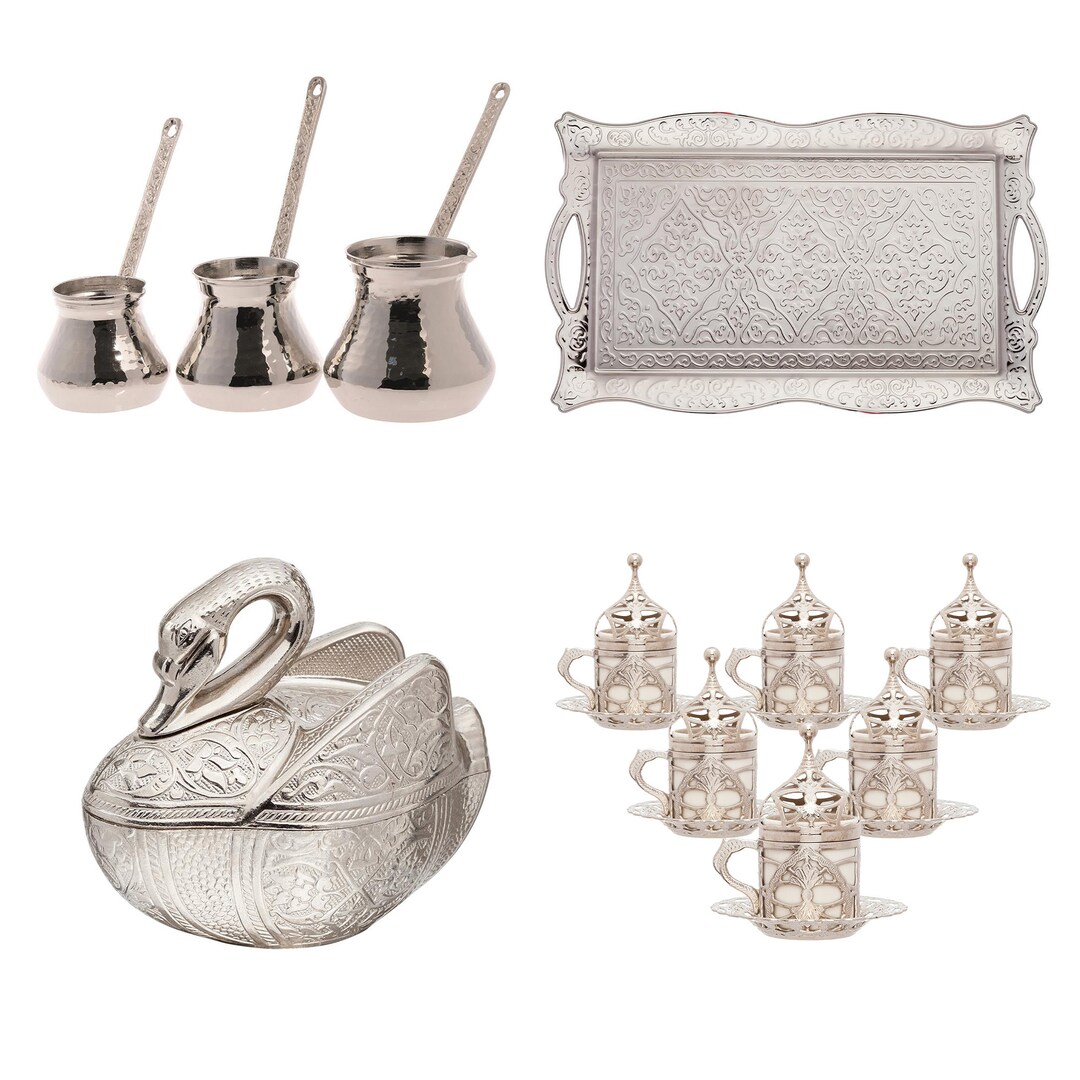 Ottoman Turkish Coffee Set 61 Tray Coffee Pots Sugar Etsy