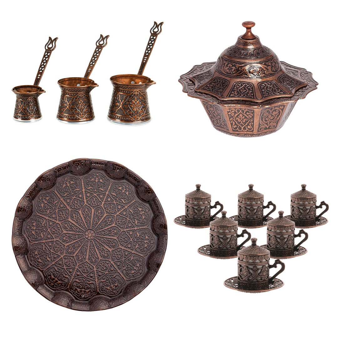 Ottoman Turkish Coffee Set 59 Tray Coffee Pots Sugar Etsy