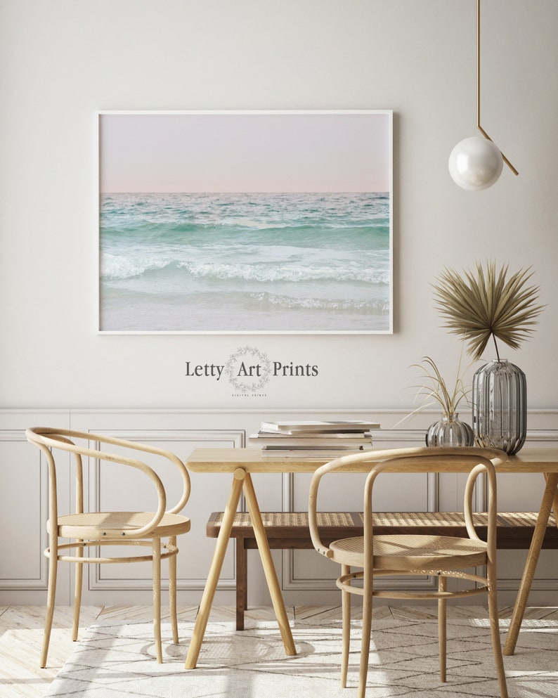 Ocean Print Ocean Wall Art Ocean Wave Horizontal Wall Art Etsy