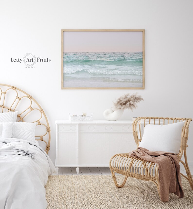 Ocean Print Ocean Wall Art Ocean Wave Horizontal Wall Art Etsy