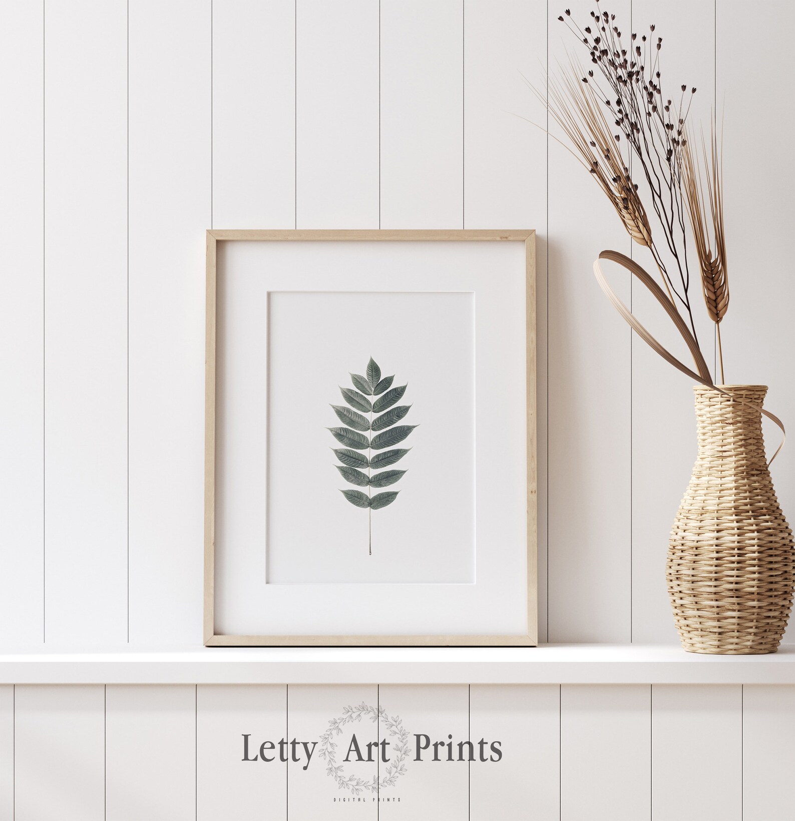 Botanical Print Leaf Herb Wall Art Plant Wall Decor Farm