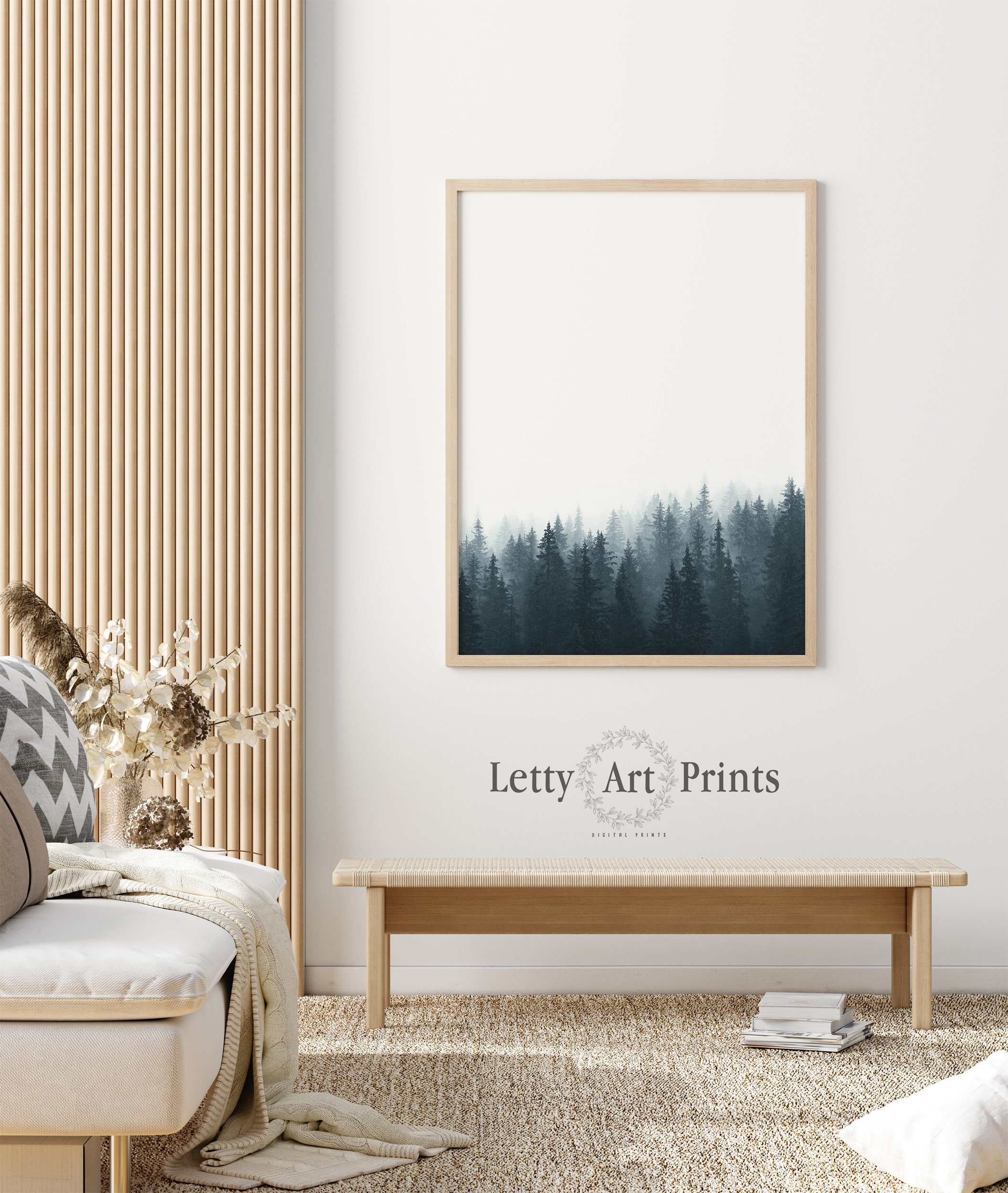 Forest Wall Art Forest Print Set Of 2 Tree Print Nature | Etsy