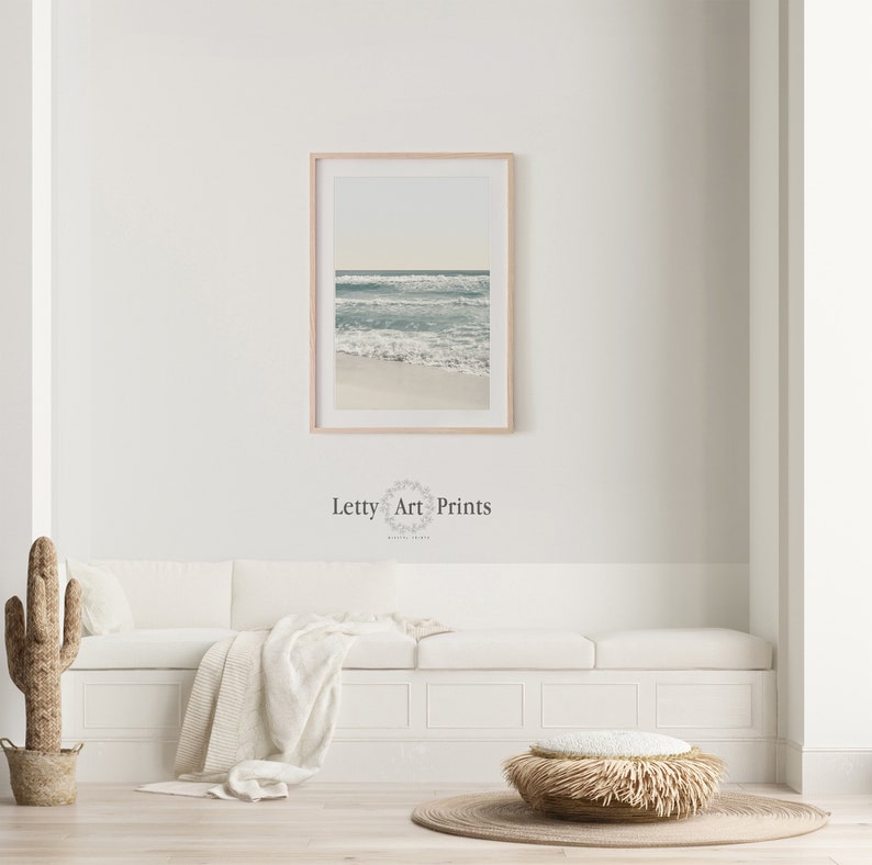 Coastal Wall Art Beach Print Ocean Pastel Wall Art Poster Etsy