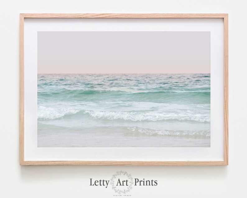 Ocean Print Ocean Wall Art Ocean Wave Horizontal Wall Art Etsy