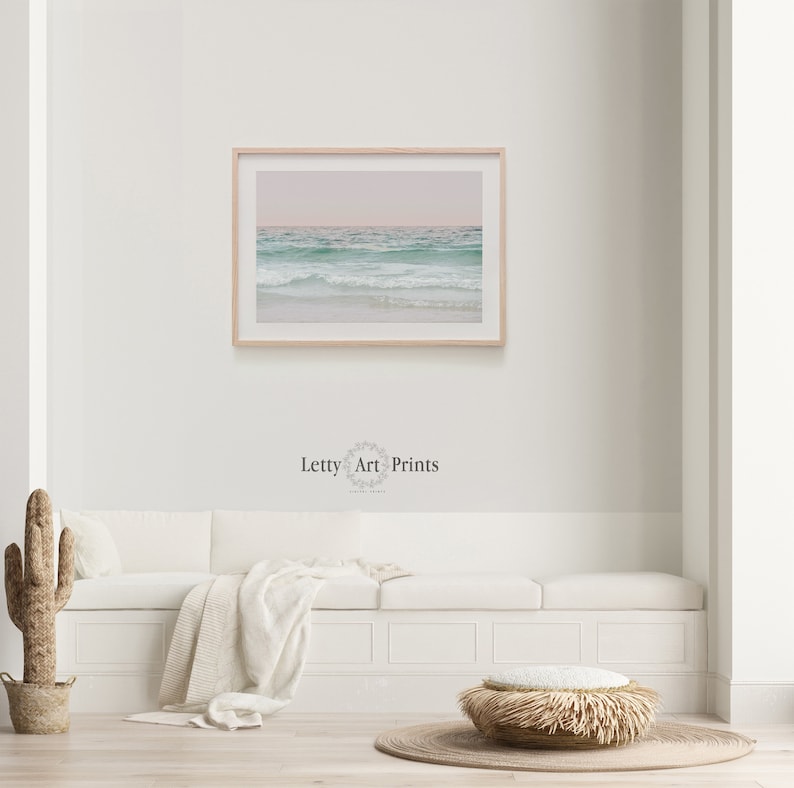 Ocean Print Ocean Wall Art Ocean Wave Horizontal Wall Art Etsy
