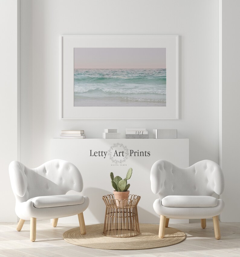 Ocean Print Ocean Wall Art Ocean Wave Horizontal Wall Art Etsy