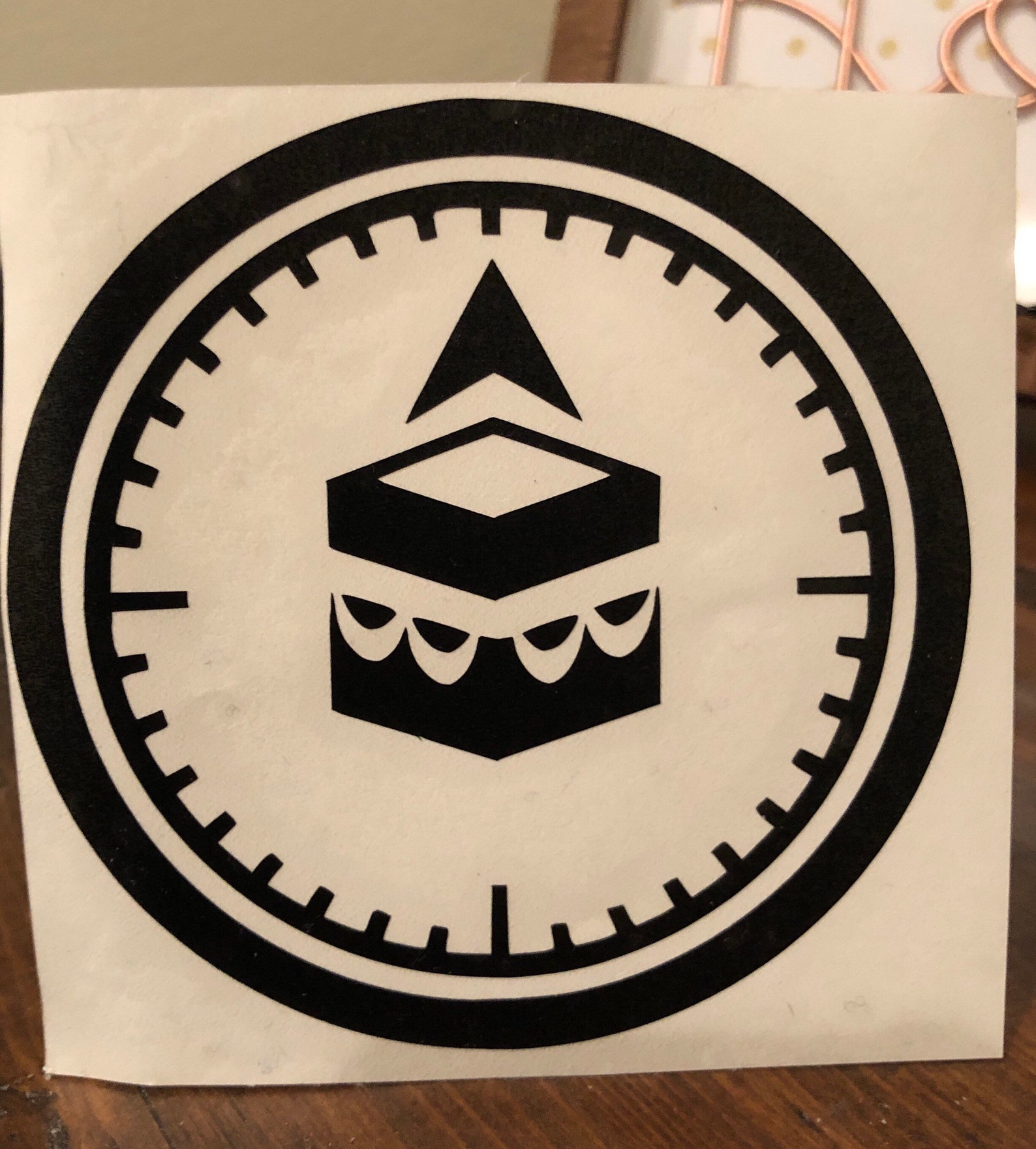 Qibla Direction Decal Sticker Allah Arabic Decal Permanent Etsy