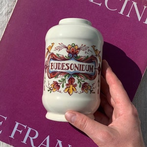 Vintage Dutch Ceramic Apothecary Jar | Handpainted Ceramic Canister by Zenith Gouda Astra | Made in Holland Ceramic