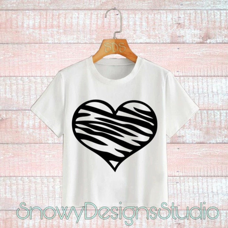 Download Zebra Heart SVG | Etsy