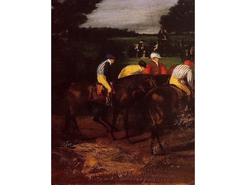 Дега коляска на скачках картина