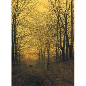 John Atkinson Grimshaw pinturas el resplandor de oro pintura impresión de arte enmarcado 