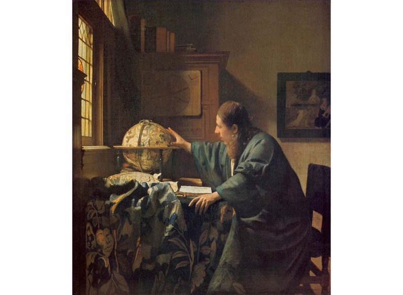 8 Handmade Famous Paintings by Johannes Vermeer Oil Art on Canvas as Wall Decor /& Gift Lady Writing a Letter with Her Maid