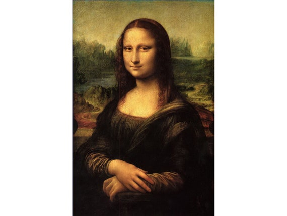 7 Hand Painted Art by Leonardo da Vinci Mona Lisa famous | Etsy