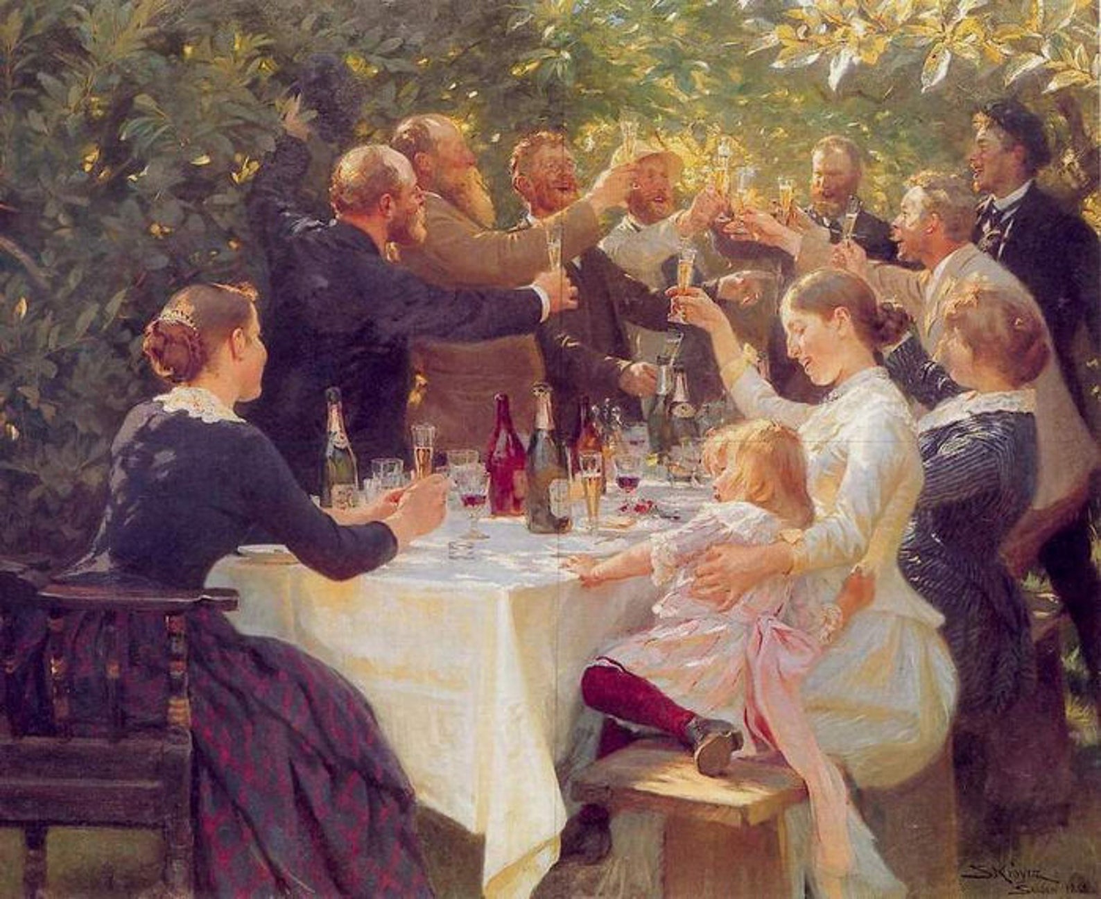 7 Hand Painted Art Peder Severin Krøyer Hip Hip Hurrah - Etsy