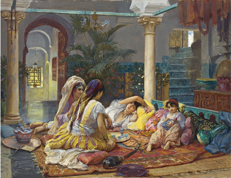 8 Hand Painted Middle East Art by Frederick Arthur Bridgman Etsy
