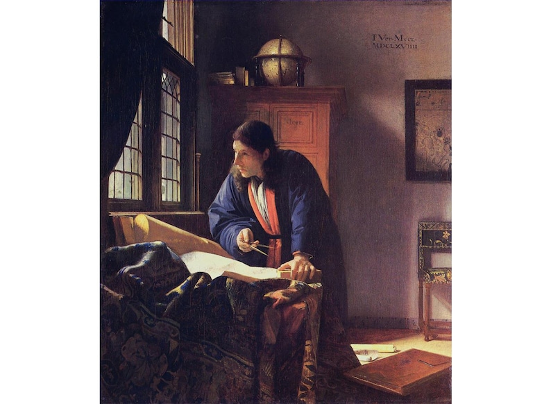 8 Handmade Famous Paintings by Johannes Vermeer Oil Art on Canvas as Wall Decor /& Gift Lady Writing a Letter with Her Maid