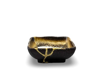 Mini “Akachan” Kintsugi - Small square Bowl Akane grey * ****Display Only ****