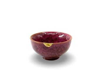 Small Kintsugi - Treasures of The Silk Road - small Kintsugi crimson Serpent teacup - * DISPLAY ONLY*