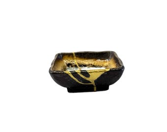 Mini “Akachan” Kintsugi - Small square Bowl Akane grey * ****Display Only ****