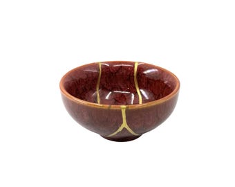 Mini Kintsugi - Treasures of The Silk Road - Mini  Kintsugi crimson Serpent teacup - * DISPLAY ONLY*