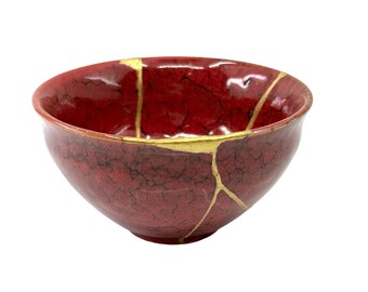 Kintsugi - Treasures of The Silk Road -  Kintsugi Crimson Serpent teacup - * DISPLAY ONLY*