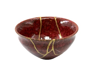 Kintsugi - Treasures of The Silk Road -  Kintsugi Crimson Serpent teacup - * DISPLAY ONLY*