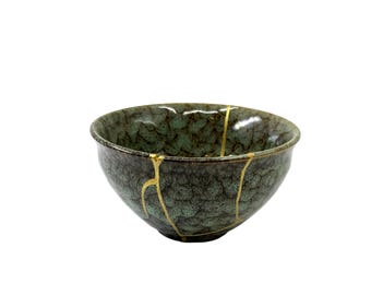 Kintsugi - Treasures of The Silk Road -  Kintsugi Jade Serpent teacup - * DISPLAY ONLY*