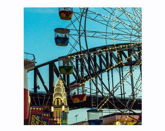 Sydney Harbour Bridge | Luna Park | Colour | Fine Art | Wall Print | Home Decor | Photograph | Canvas | Print
