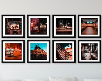 Collection of Eight | Melbourne | Wall Art Prints | Hosier | Flinders | Movida | Pelleginis | Home Decor | Fine Art | House Warming | Gift