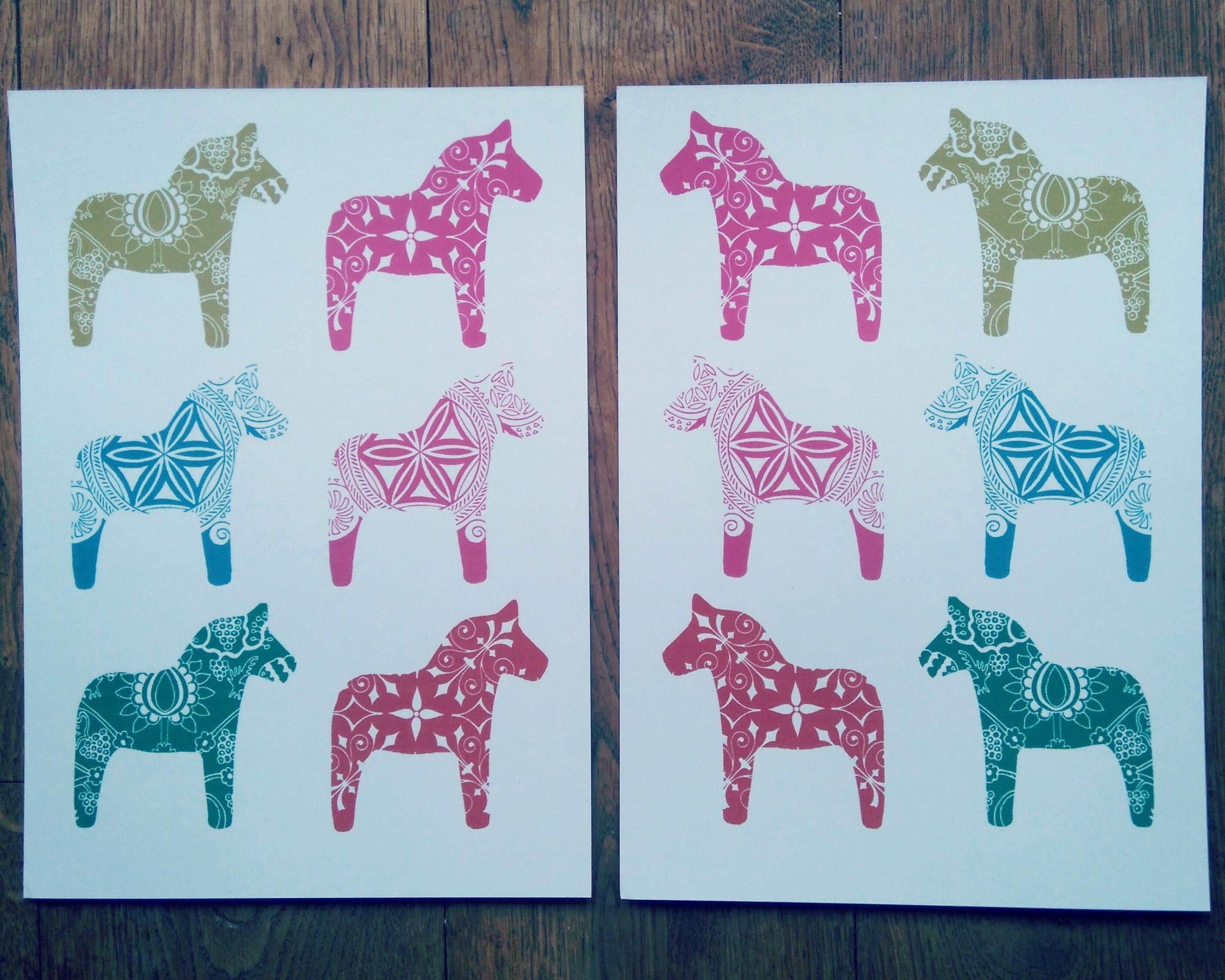 Printable Dala Horse Christmas Craft Ebook DIY Nordic Ornaments (PDF