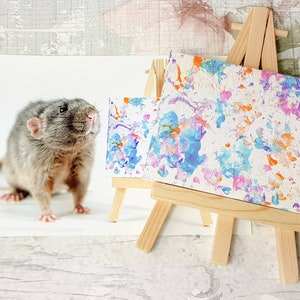Tiny Paws Rat Canvas Commission with photo image 1