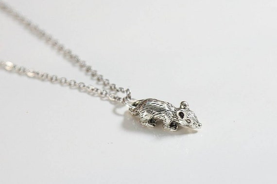 Pet rat stainless steel necklace