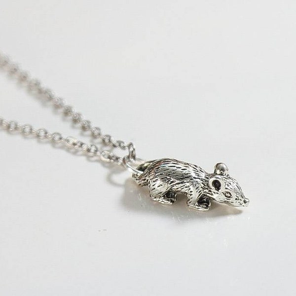 Pet rat stainless steel necklace