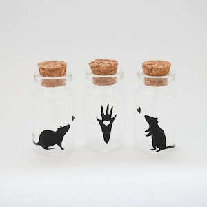 Rat memorial keepsake fur jars