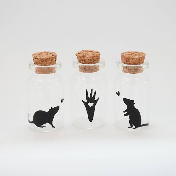 Rat memorial keepsake fur jars