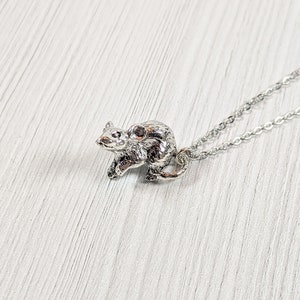 Pet rat stainless steel necklace