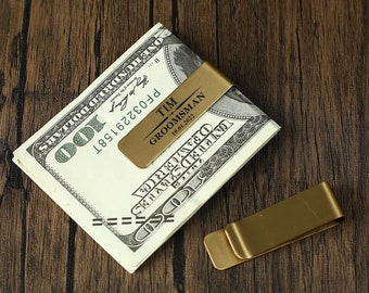 Personalized Money Clip, Groomsmen Gift, Gift For Him, Anniversary Gift for Dad, Money Clip For Husband, Custom Monogrammed Money Clip